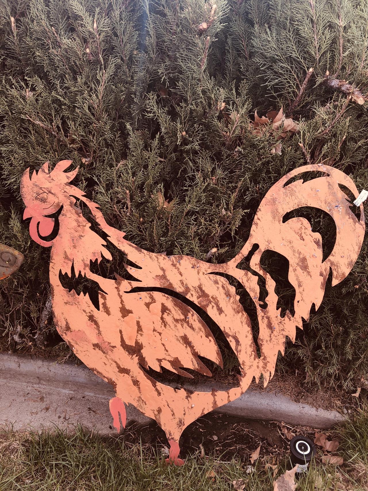3 ft chicken and roosters 89.00 ea 