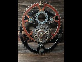 Gear clock by Trisha Shepherd. 