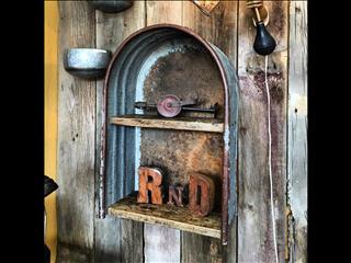 One of my favorite upcycles . This is a horse trough shelf . It's like 239.00.<br/>