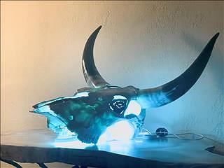 You’re looking for a cow head or cow skull ? Us too, we Like to make things from them . LED w phone (..)