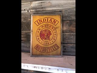 Got to love these old Indians signs 89.00 curbside p/u available . 