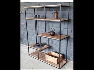 Industrial shelf w wide shelving 