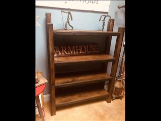 Oak shelf w a industrial feel