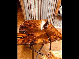 Epoxy burl cocktail table 889.00