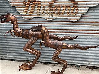 You can find metal garden Dinosaurs here as well.