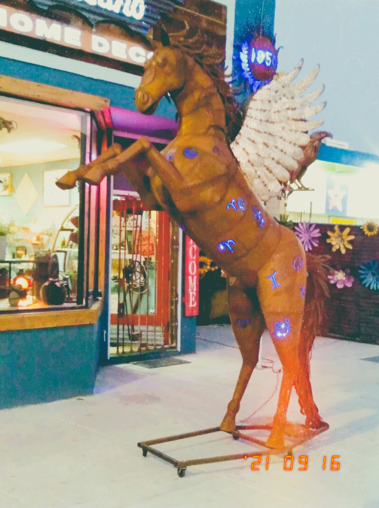 Extra Large Metal Pegasus Statue 0