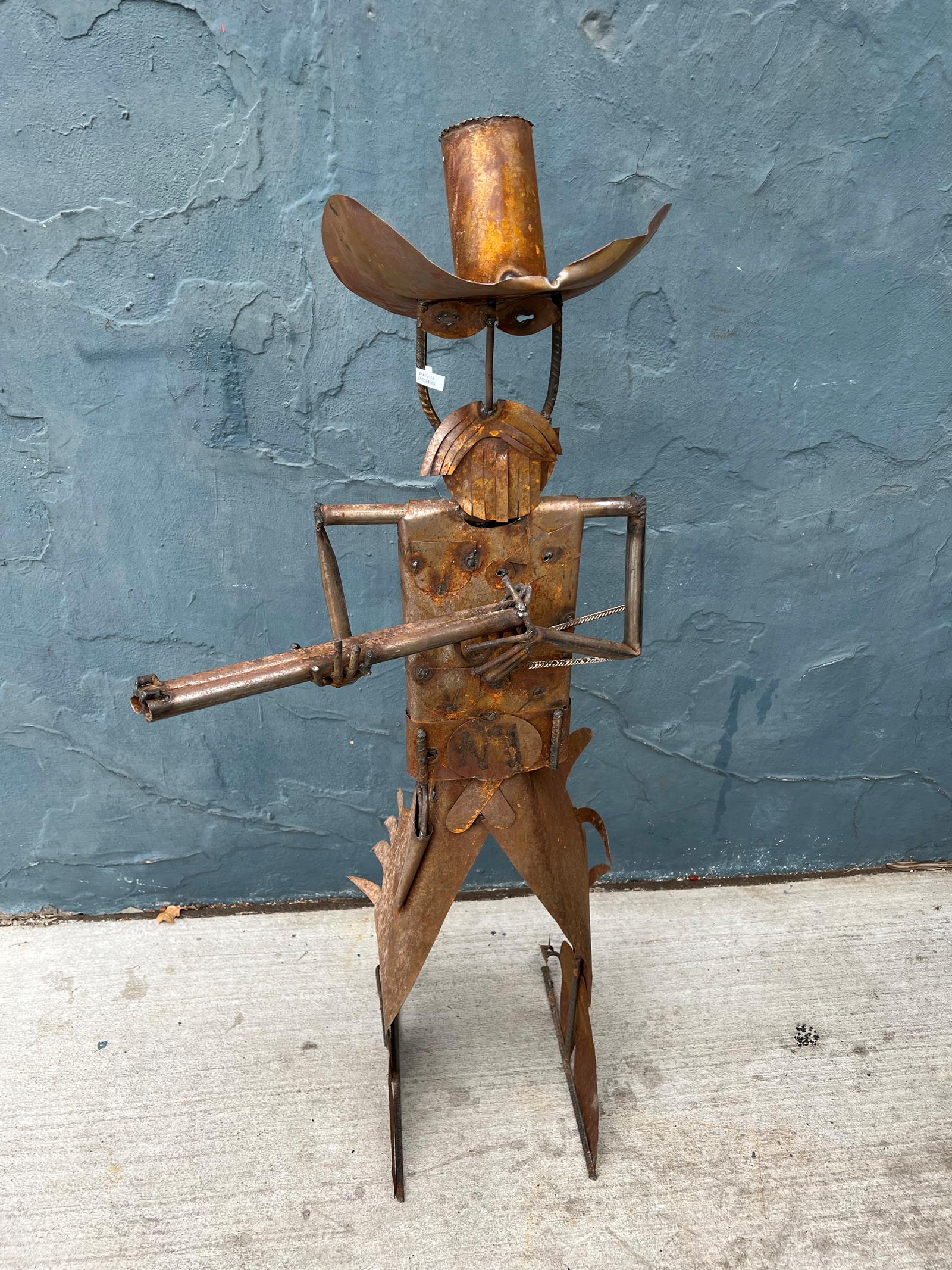 Large rifle man cowboy sculpture  5