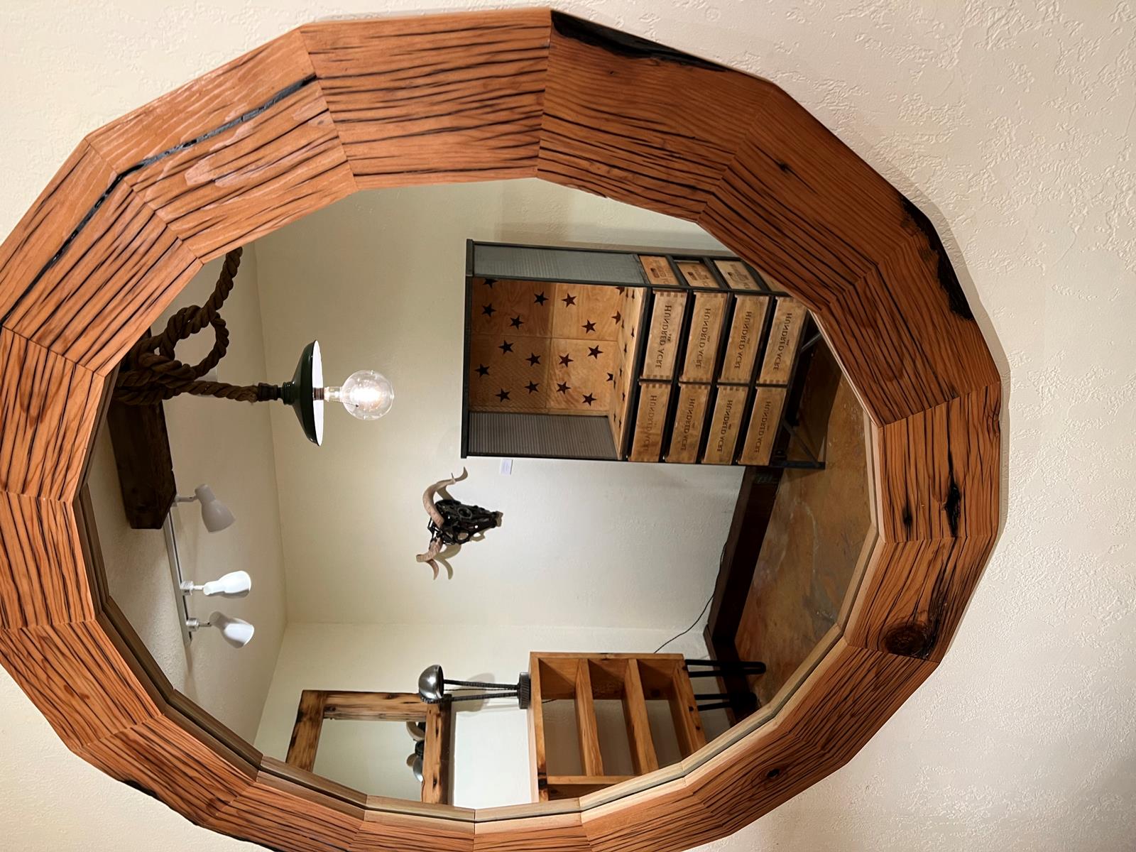 Black vein midcentury mirror  1
