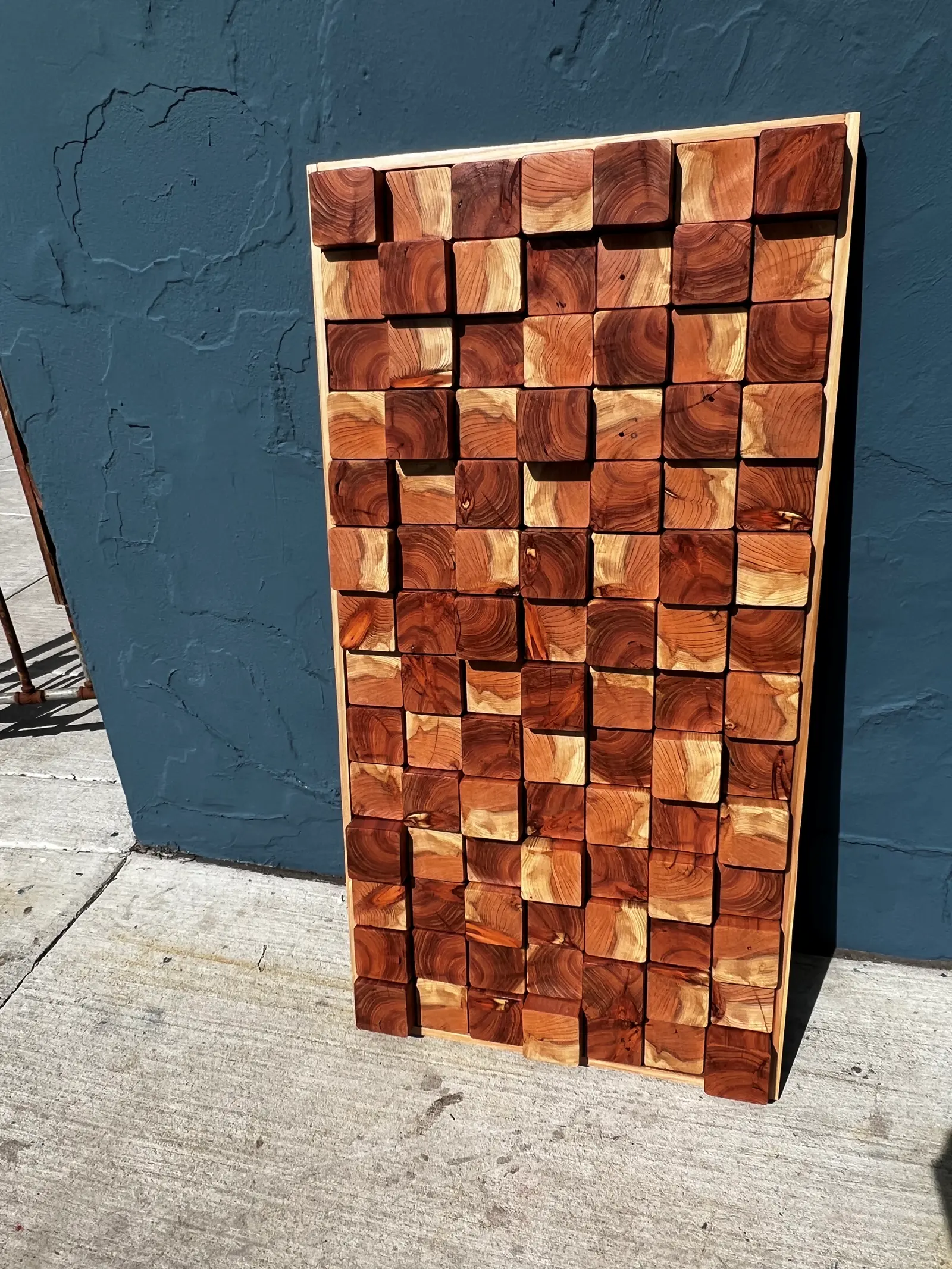 2x4 wood panel redwood  5
