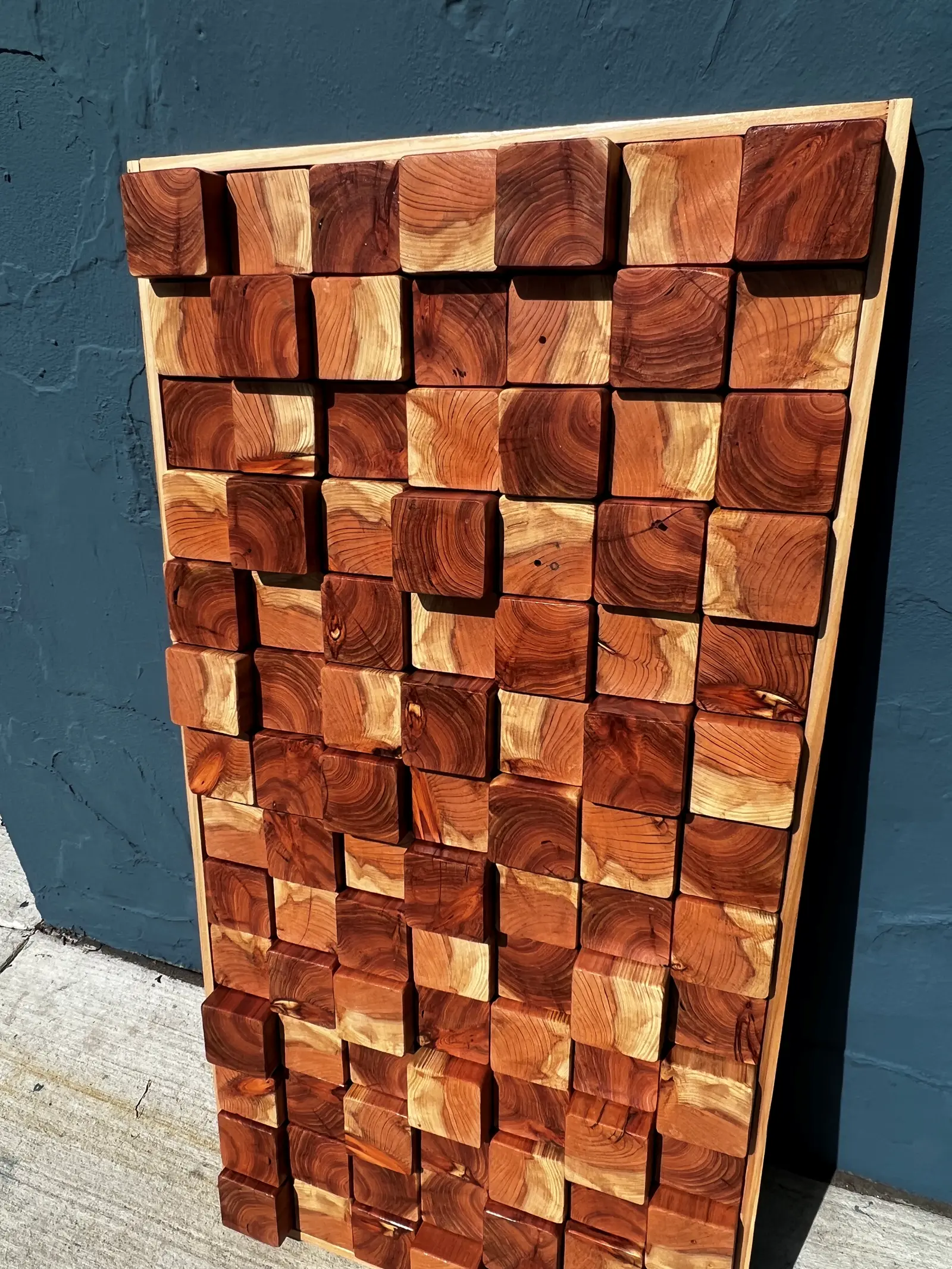 2x4 wood panel redwood  4