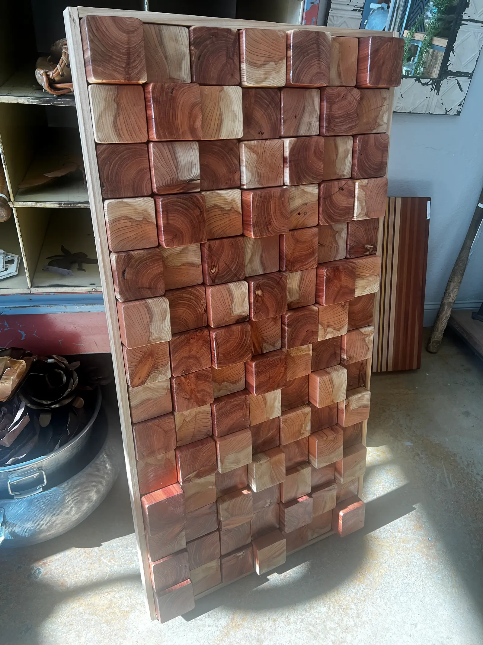 2x4 wood panel redwood  2
